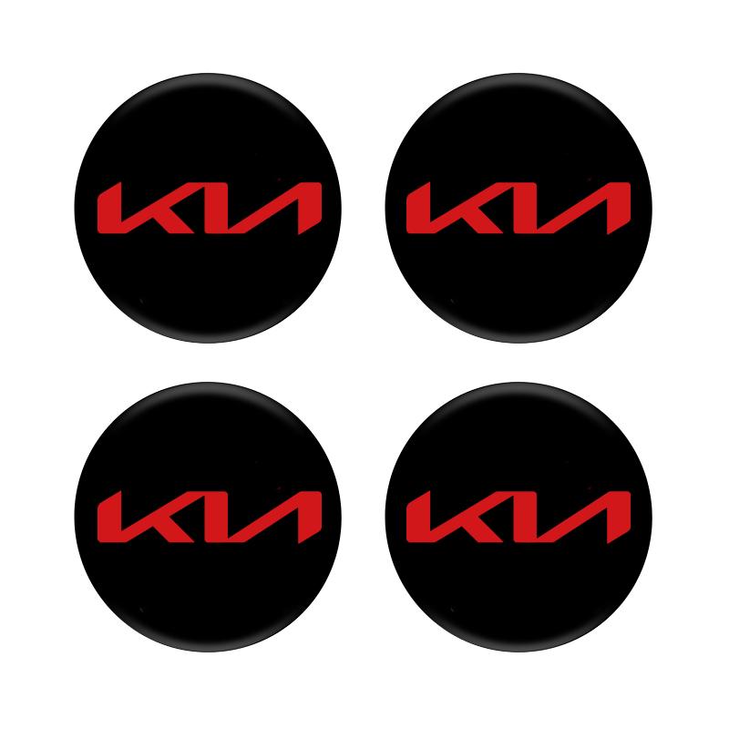 AADS1 4Pcs 56mm Car Wheel Hub Center Cap Emblem Badge Stickers For Kia Rio 2 3 K3 K5 Ceed Sportage Picanto Sorento Soul Accessories