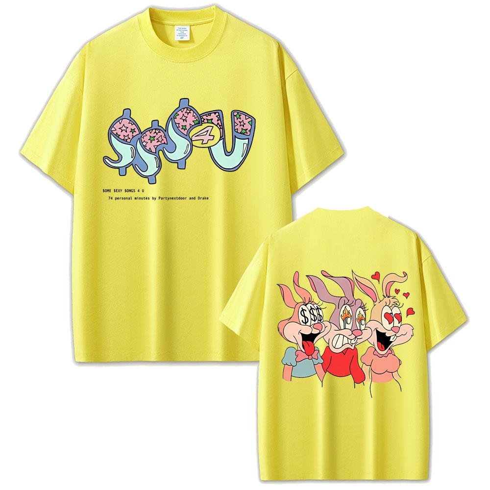 Rapper PARTYNEXTDOOR & Drake Album Some Sexy Songs 4 U SSS4U 2025 T-shirts Men Hip Hop Oversized T Shirts 100% Cotton T-shirt