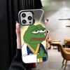 Смешной Грустный Лягушонок Пепе Мем Ударопрочный Чехол для Телефона для iPhone 17 Air 16 16E 15 Pro Max 14 Plus 13 Mini 12 Задняя Крышка Противоударный Веселый