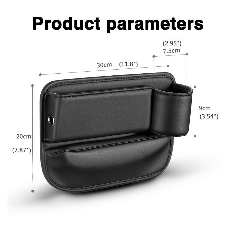 Car Seat Gap Filler Leather Car Seat Organizer and Storage Automotive Accessories - Front Seats Car Adjustable Passenger Side&Driver Side Gap Filler