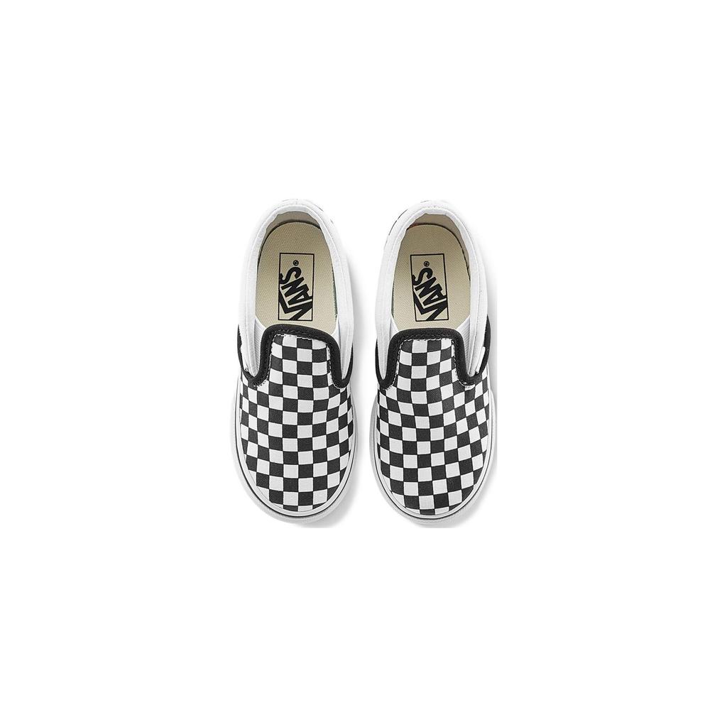 Vans Slip-On Toddler Checkerboard Black Baby Sneakers True-White VN000LYHCK2