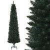Artificial Christmas tree 180 cm, slim Christmas tree with 380 branch tips, foldable metal support, green