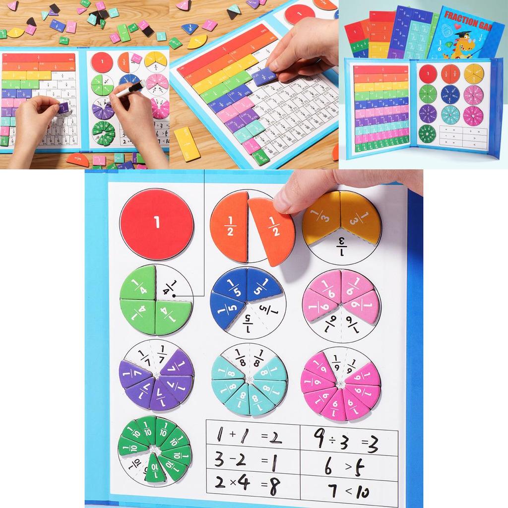 Магнитная доска с дробями для изучения математики с развивающей игрушкой