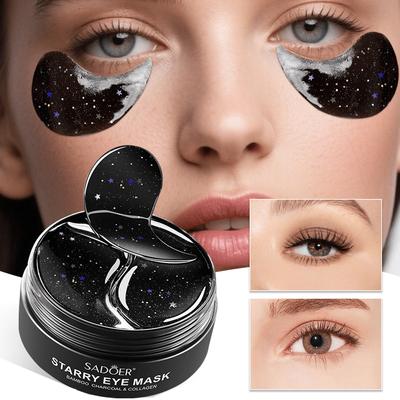 60 шт. бамбуковая угольная маска для глаз от отечности, темных кругов, против морщин, увлажняющая, подтягивающая кожу вокруг глаз