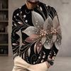 Men Plus Size Round Neck Long Sleeve White Gem Printed T Shirt Straight Hem Pullover