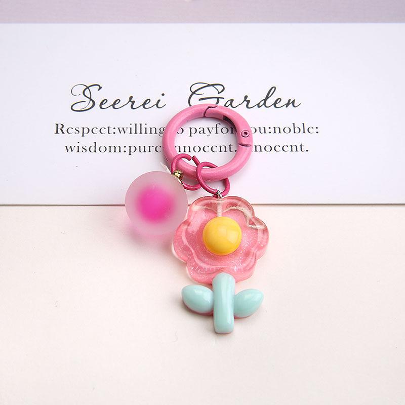 Красочный мультяшный брелок-цветок, изысканный милый брелок-цветок для женщин, девочек, украшения для рюкзака, аксессуары, подарки
