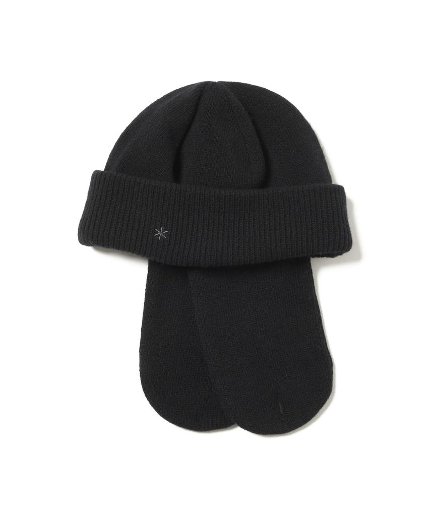 Snow Peak Knit Flight Cap Headwear Cap Hat for Men and Black One AC-25AU027 Women,