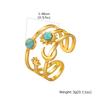 Stainless Steel Star Moon Ring for Women, Waterproof Layered Stackable Open Finger Ring, Boho Celestial Zircon Adjustable