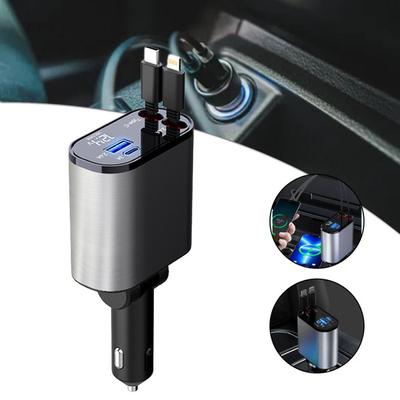 Быстрое выдвижное автомобильное зарядное устройство USB-порт Автомобильное зарядное устройство Адаптер для IPhone Android