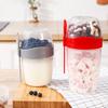 Portable Breakfast Oatmeal Cereal Nut Yogurt Salad Cup with Fork Spoon Double Layer Large Capacity Soy Milk Cup Household Supplies