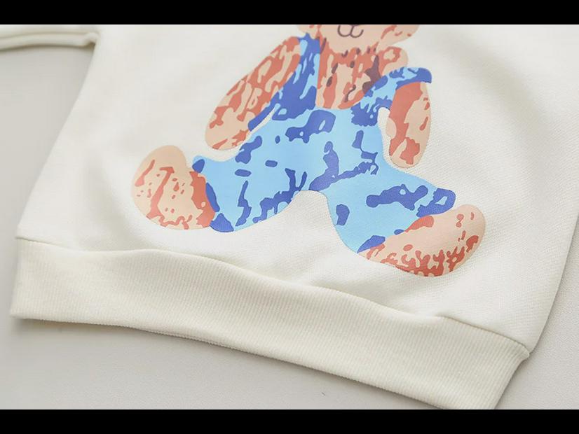 Повседневный корейский костюм-двойка для мальчиков с медведем на осень/весну