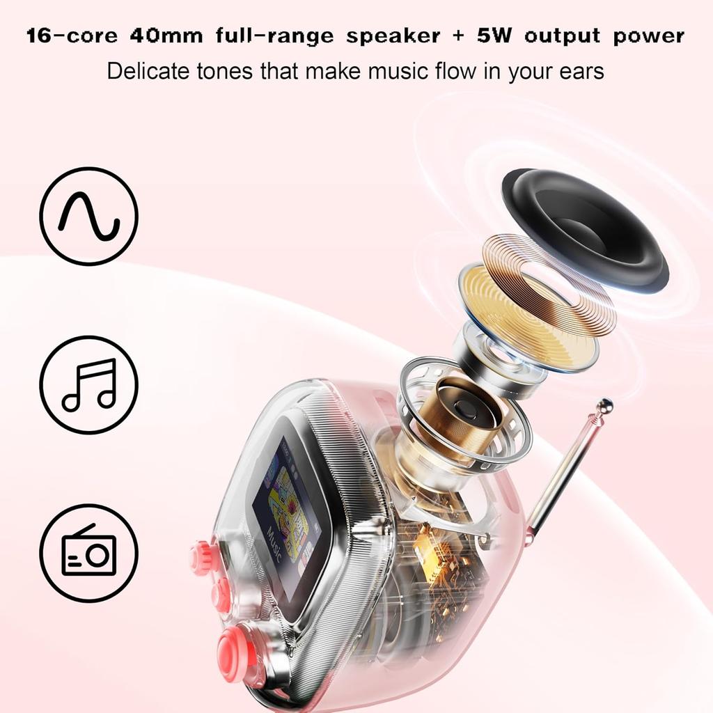 Портативная Bluetooth-колонка с FM-радио, пиксельная ретро-миниатюрная симпатичная беспроводная колонка, винтажный декор, подходит для вечеринки, офиса, стола, дома, спальни