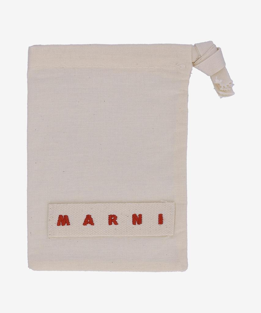 Кожаный держатель для карт на молнии Marni - Черный / Pfmo0112U0P694800N99