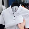 Роскошная высококачественная летняя футболка-поло из чистого хлопка с лацканами и короткими рукавами, модный трендовый топ