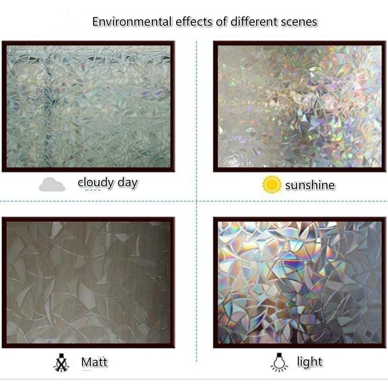 Simple Convenient and Beautiful Color Frosted Glass Window Door Sunlight Colorful Window Film