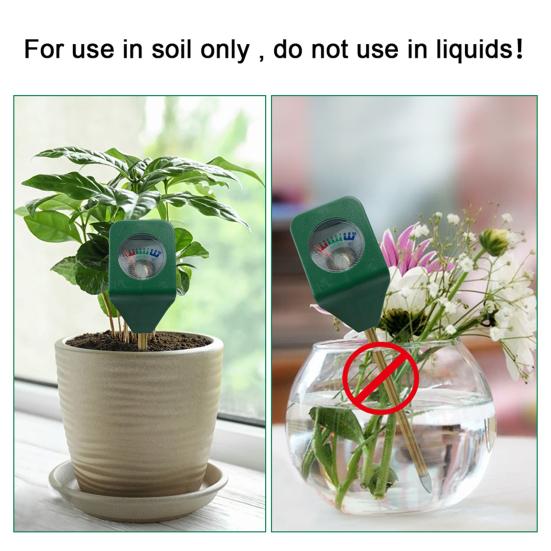 Soil Meter Long Probe Clear Scale No Battery Required Quick Sensing One-Handed Control Dry/Moist/Wet Parts Soil Water Tester Home