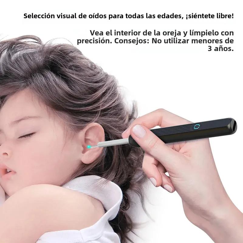 Беспроводной умный визуальный очиститель ушей 800 Вт HD-камера Инструмент для удаления ушной серы Совместим с Android iOS
