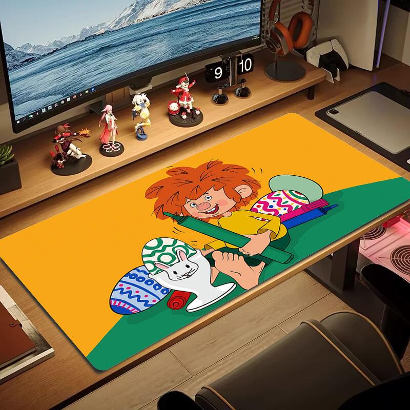 Pumuckl Print  Cushion Non-slip Laptop Tablet Big Mousepad XXL Mat Mini PC Playmat With Lock edge