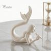 Декор комнаты в литературном стиле, 3D-печатная фигурка русалки и морской звезды, Изысканная скульптура, Маленькая статуэтка океана для подоконника, Настольное украшение на тему