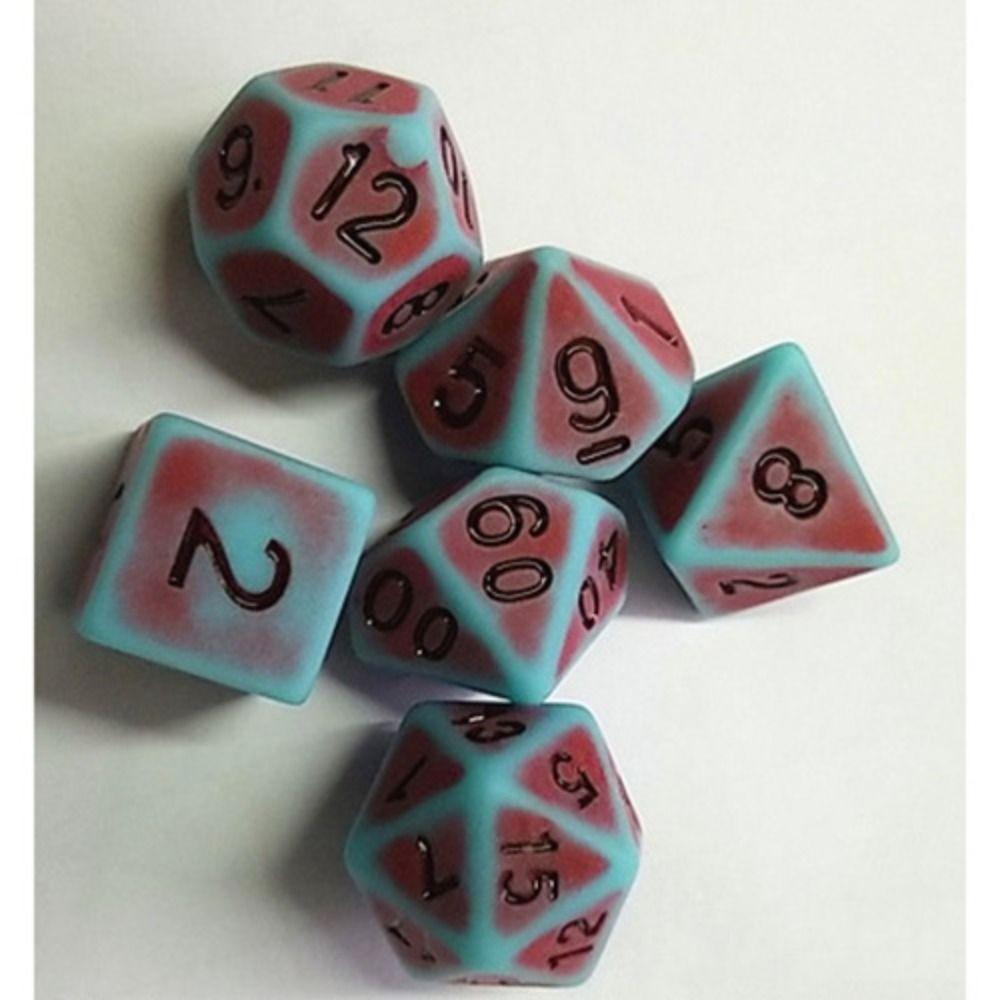 Наборы кубиков 7 цветов Акриловые цифровые наборы кубиков Уникальные крутые DND игровые фигуры Игра