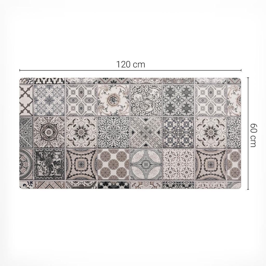 Ochronna Podkładka Winylowa Dla Firm I Biur Kafelki W Stylu Retro 120X60 Cm