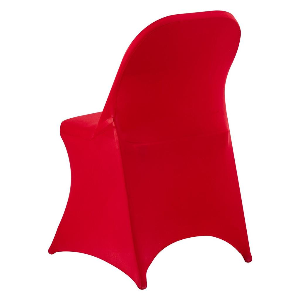 50 Pcs Red Chair Covers, Polyester Spandex Chair Cover, Stretch Slipcovers for Wedding Party Dining Banquet Flat-Front Chair Covers, Fits Chair