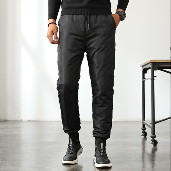 Зимние мужские утепленные брюки с толстой эластичной талией, ветрозащитные теплые брюки большого размера, водонепроницаемые брюки для мужчин среднего возраста, для повседневной носки на открытом воздухе для отцов