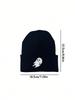 1pc Halloween Cute Ghost Embroidered Knitted Hat Autumn And Winter Men's And Women's Festival Party Cold-proof Hat