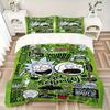 Rick Morty Sticker Art Print 3Pcs Bedding Setduvet Cover With 2 Bedropillowcase Home Birthday Gift