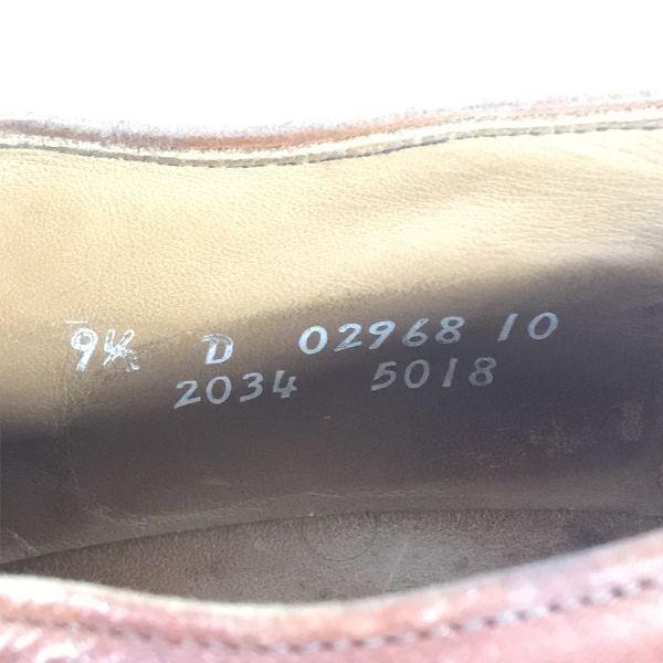 Vintage 80s-90s Allen Edmonds Byron Goodyear Welted Leather Punched Cap Toe Shoes Size 9.5D 27.0-27.5cm Brown(USED)