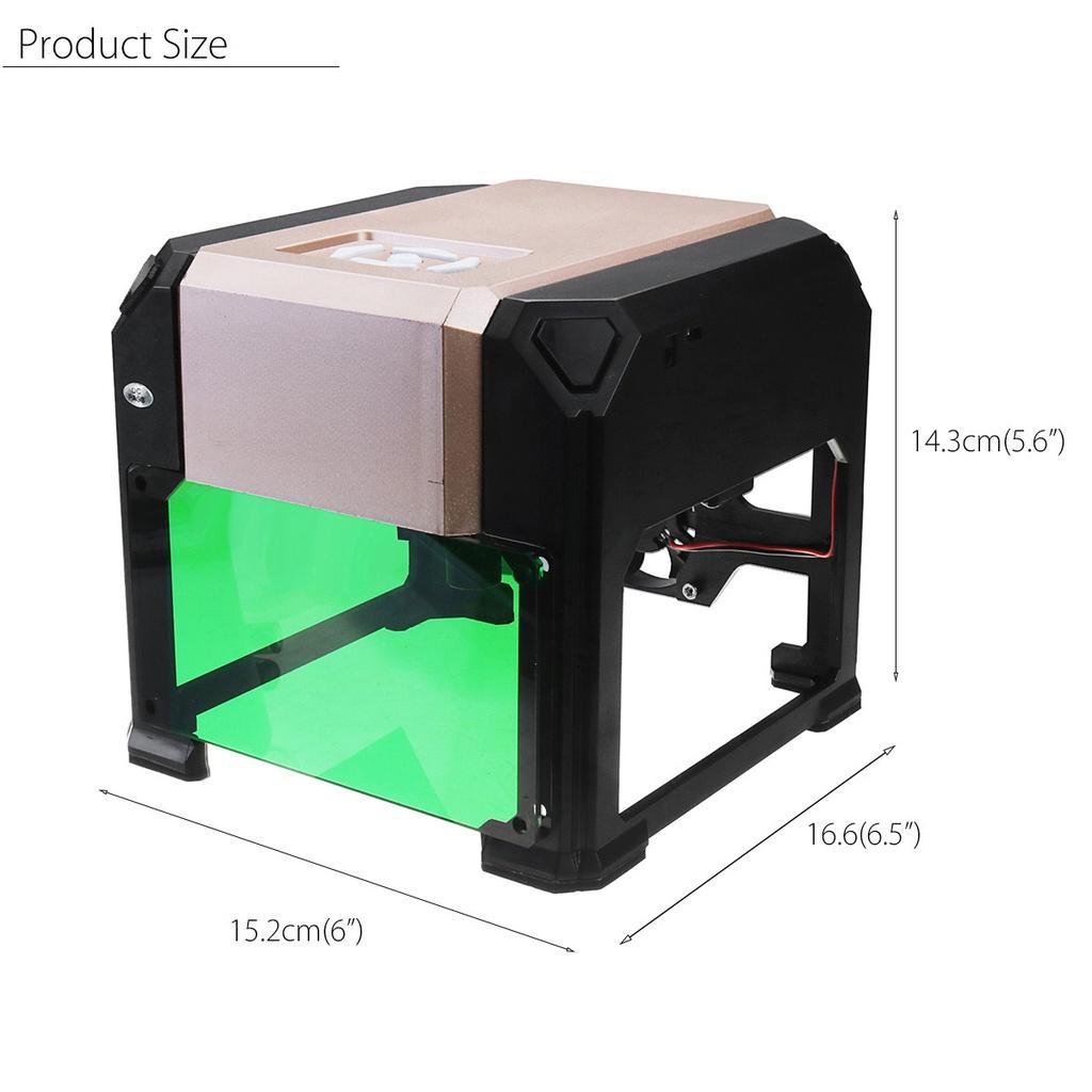 K4 3000mW Mini Laser Engraver Machine Painted Metal Wood Carving Cutting Off-line APP Supports Label Printer
