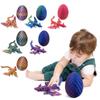 Mystery Dragon With Egg, 3D Printed Dragon With Egg, Full Articulated Flexible Dragon With Eggs, 3D Printed Gift Toy