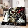 3D Print Overlord Anime Blanket Soft Sofa Cover Throw Blanket Fleece Tapestry Lightweight Warm Bed Blankets for Bedroom Couch
