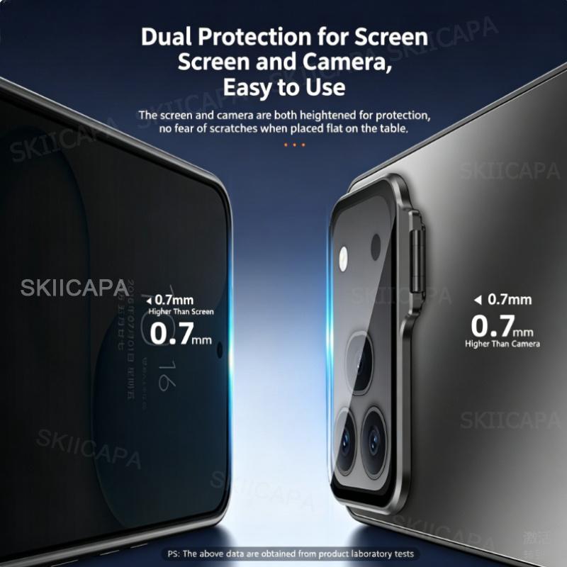 Metal Camera Lens Holder Case For Huawei Honor 600 600Pro Matte Stand Shockproof Back Cover For Honor 600 Pro Shell Bumper