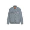 Levis Striped Vintage Casual Denim Jacket Men Outerwear Grey Blue A4820-0007