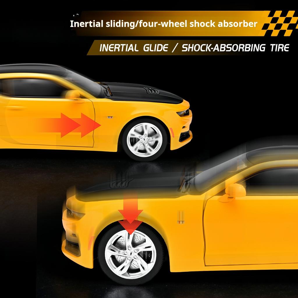 1:Модель автомобиля Bumblebee Chevrolet Camaro в масштабе 1:18 Детская игрушечная машинка Свет и звук Коллекционный предмет для демонстрации