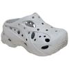 Crocs Женская обувь, шлепанцы на толстой подошве в клетку с круглым носком, серые 211141-GREY