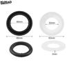 2Pcs 1Set Leak Prevention Water Valve Rubber Gasket For No. 240.282.00.1, 890.615, 816.418 Cisterns Flat Seal Flush Valves