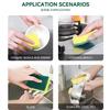 High density double-sided sponge wiping, household cleaning utensils,dishwashing cloth,kitchen supplies, scouring pad, pot brush