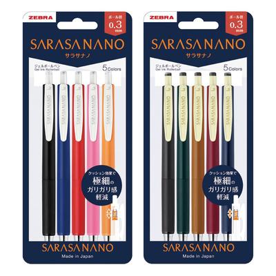 Zebra Гелевая шариковая ручка Sarasa Nano, 0,3 мм, набор из 10 цветов, P-JJH72-10C-AZ