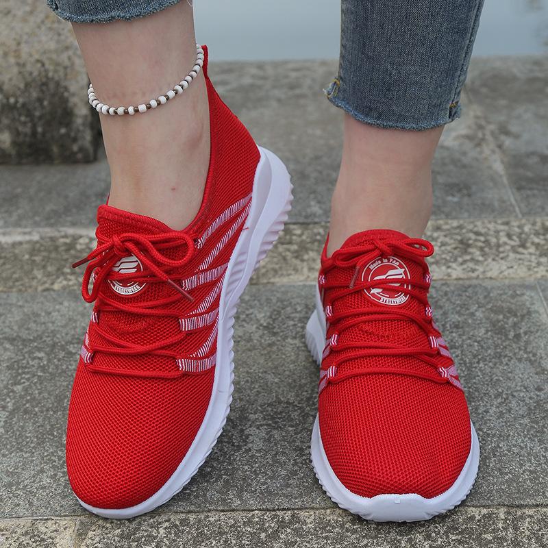 Женские дышащие слипоны на плоской подошве с мягкой подошвой - Легкие кроссовки для любого сезона, подходящие для ходьбы, ежедневной поездки на работу, удобная повседневная обувь