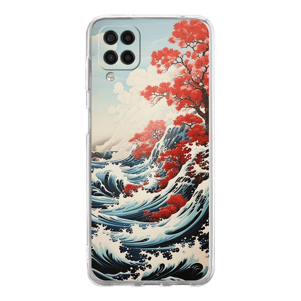 Чехол для телефона Samsung A13 A33 A35 A55 A73 A53 A23 A51 A71 A21S A12 A31 A41 A05s A03S A15 A25 A32 5G Обложка Японский пейзаж