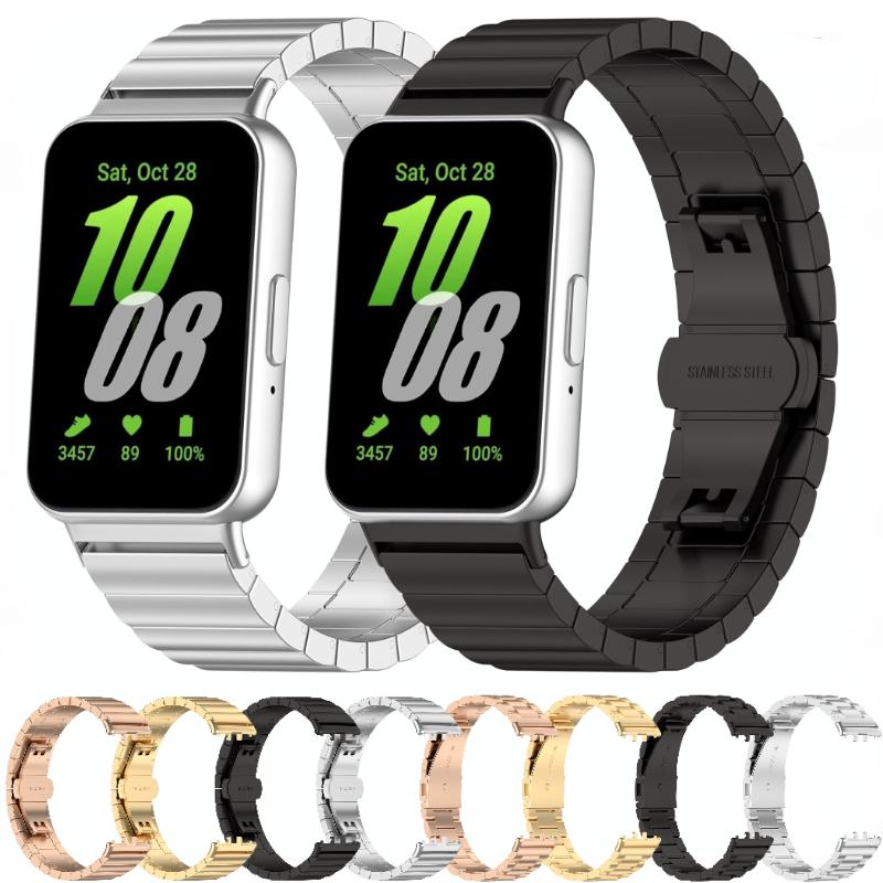 Металлический браслет из нержавеющей стали для Samsung Galaxy Fit 3 Ремешок Браслет Наручный ремешок для Samsung Galaxy Fit 3 SM-R390 Аксессуары для ремешка