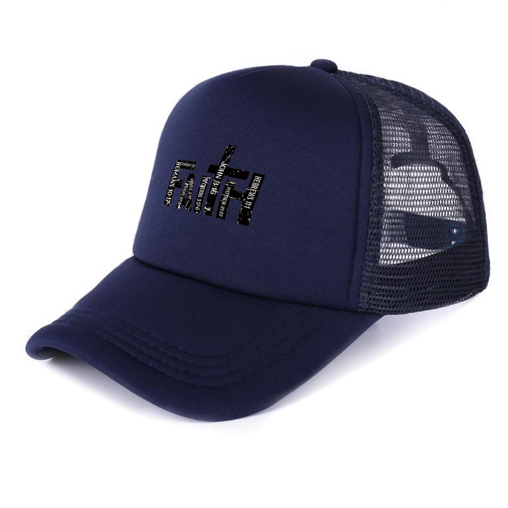 Сетчатая кепка FAITH с принтом распятия, регулируемая кепка-snapback, хип-хоп, с прямым козырьком, унисекс, для туризма, велоспорта, активного отдыха, подарки