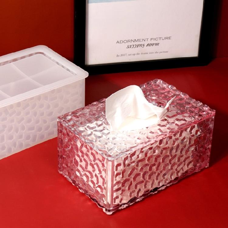 Коробка Силиконовые формы из смолы Кристаллические формы для DIY Цветочный горшок Шкатулка для мелочей Салфетница Поделки Декор для дома Шкатулка для хранения украшений