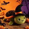 Portable Bag Accessory Halloween Cute Turtle Plush Toy with Wizard Hat, Soft Small Keychain Pendant Stuffed Animal, Pendant, Holiday Party Favors Hat