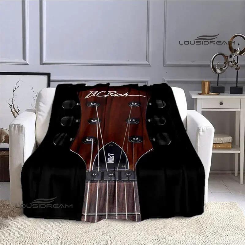 B.C.Rich Гитарный Логотип Печатные Одеяла Плед для Пикника Теплый Плед Домашние Дорожные Одеяла Постельное Белье Подарок на День Рождения