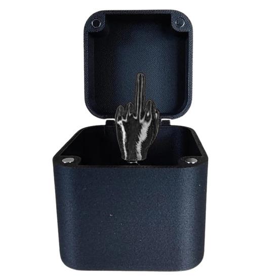 Раскладывающаяся коробка в виде среднего пальца, розыгрыш, сюрприз в виде среднего пальца, подарочная коробка, веселый средний палец