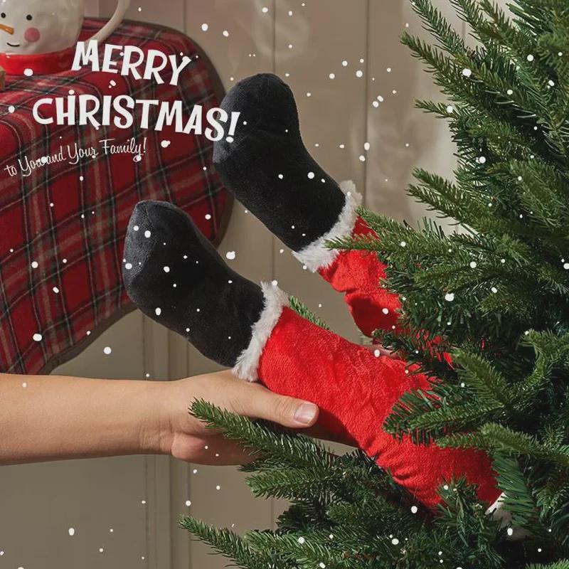 Elf Leg Christmas Tree Ornaments: Cute Festive Decorations & Window Pendants