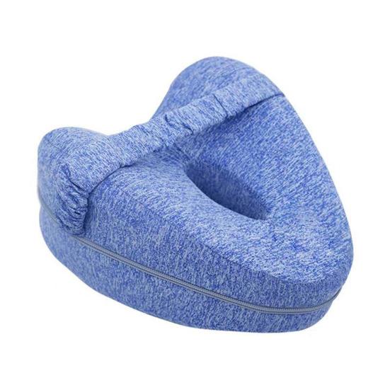 Leg Knee Pillow Memory Foam Leg Pillow with Elastic Strap Ergonomic Knee Cushion with Washable Cover for Side Sleepers Soothing Pain Relief